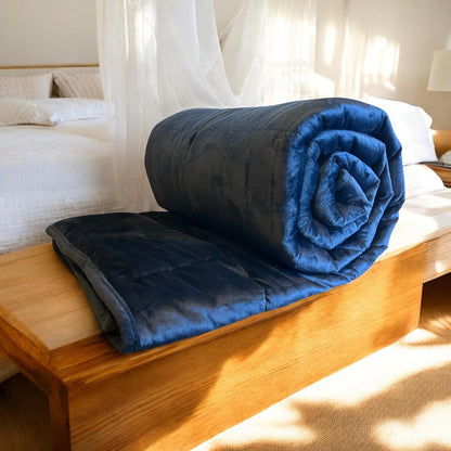 Minky Weighted Blanket - Midnight Blue