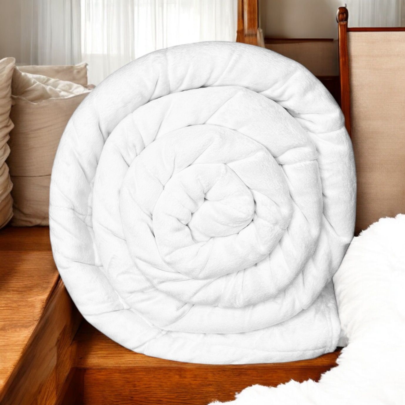 Minky Weighted Blanket - Ice White